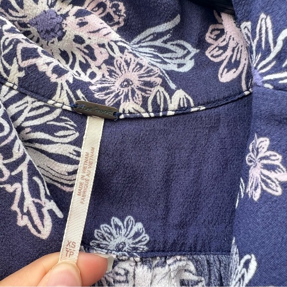 Free people blue floral mini dress - Picture 4 of 4